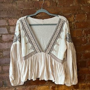 Beautiful patchwork free people top size large